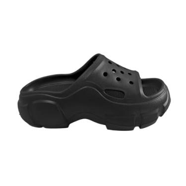 Imagem de Chinelo, Sandália, Plataforma, Nuvem Feminina, EVA Leve, Macia, Antiderrapante, Confortável, 2501 (Preto, BR, Adulto, Numérico, 34)