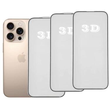 Imagem de Kit 3x Películas de Vidro 3d Anti Impacto Para iPhone Todos Modelos - 