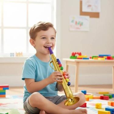 Imagem de Clarinete Para Criança Brinquedo Infantil Educativo Musical - Yeet