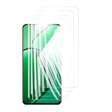 Imagem de Protetor de tela 4 peças para Realme 12 4G, vidro temperado HD de 6,67" cristal 9H de alta qualidade, capa antirriscos de alumínio, compatível com impressão digital (HD)