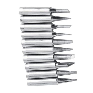 Imagem de Pontas de ferro de solda, conjunto de pontas de ferro de solda de cobre 900M T ferramenta de estação de retrabalho de solda (10 pontas de ferro de solda + estação de solda)