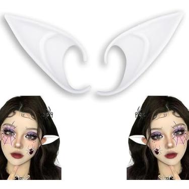 Imagem de Orelhas de elfo de fada Pixie Orelhas luminosas de Halloween Orelhas de elfo de látex pontiagudas macias para mulheres e homens, orelhas de cosplay para presentes de festa de Halloween, presentes de