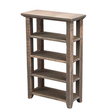 Imagem de Móveis de casa de bonecas em miniatura Estante de madeira vintage de 4