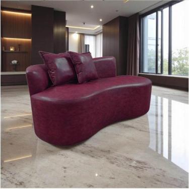 Imagem de Namoradeira Sofá Feijão Hana Orgânica material sintético Vermelho - Ma