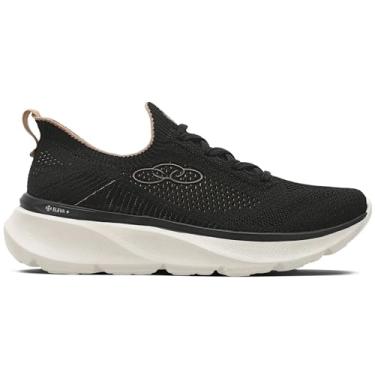 Imagem de Olympikus Era Feminino, Tênis Esportivo, Preto, 37, Ideal para Caminhada, com Tecnologia HYPERSOX e ELEVA+, Cadarço