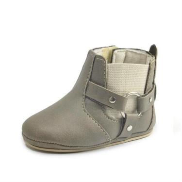 Imagem de Botinha Bota Masculina Menino Bebê Recém Nascido Fivela Lateral - mr t