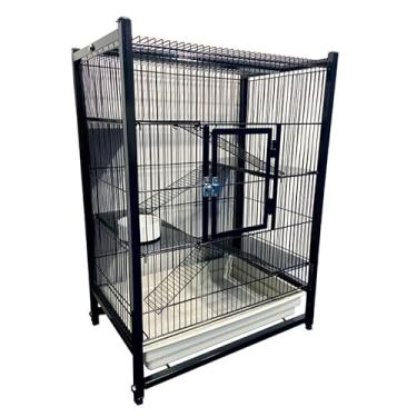 Imagem de Gaiola Para Roedores - Uma Moradia Para Hamsters E Porquinhos-Da-íNdia(Preto)