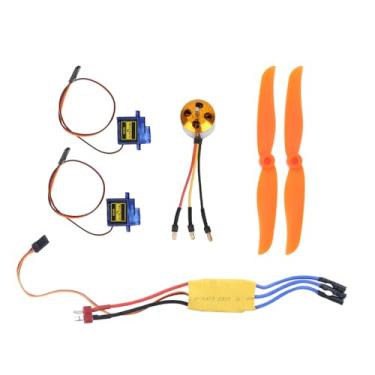 Imagem de Eacam Motor Sem Escova de 2200KV, Peças de Avião RC Com Hélice 6035, Micro Servo 9G, 30A ESC, para Aeronaves 400-450 ou Helicóptero RC (Motor 2212 KV2200 + hélice 6035 + caixa de)