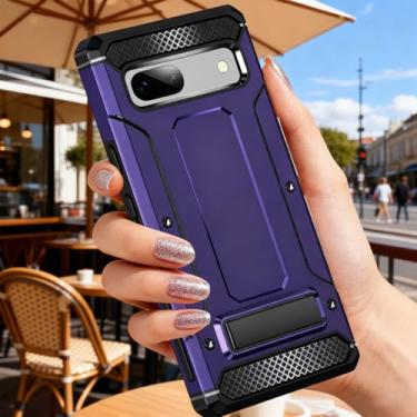 Imagem de Capa para Pixel 7a, capas para Google Pixel 7a com 3 suportes [proteção de grau militar de 3 metros] Capa protetora fina à prova de choque resistente à prova de arranhões para Google Pixel 7a 2023