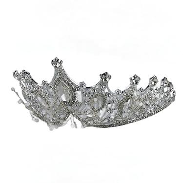 Imagem de Acouto Tiara de Princesa e Tiaras de Casamento Femininas, Acessório de Cabelo de Em Liga de Noiva para Casamento Feminino, Festa à Fantasia de Baile, Acessórios de Cabeça de de Princesa Nupcial - Beleza e Cuidados/Cuidados Com Os Cabelos/