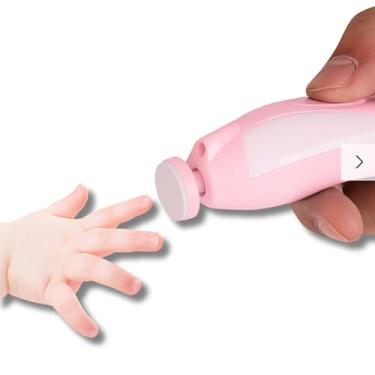 Imagem de Lixa de Unha Aparador de Bebê Elétrico Com Lixas Diversas Idades Recém Nascido Até Adulto Seguro Prático Silencioso (Rosa)
