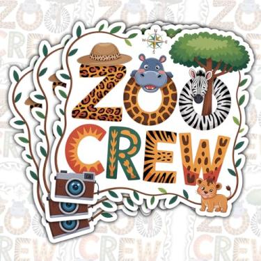 Imagem de Adesivo de 3 peças, adesivo de vinil de animais zoológicos, à prova d'água para laptop, garrafa de água, caderno, carro, capacete, presente para funcionários do zoológico, amantes de animais e