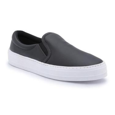 Imagem de Tênis Slip On Liso Basico Pires Shoes com Elastico e Sola Borracha Ret