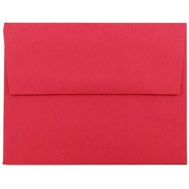 Imagem de JAM PAPER Envelopes A2 coloridos reciclados para convite – 10,5 x 13,5 cm – Vermelho reciclado – atacado 500/caixa