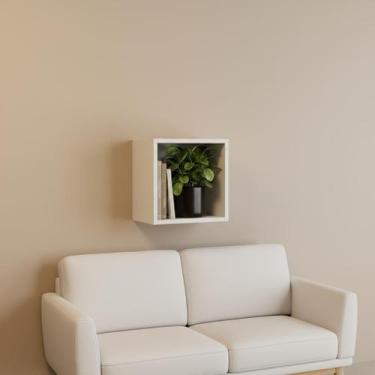 Imagem de Nicho 25x25 Branco MDF Decoração Sala Quarto Cozinha Banheiro - Bali M