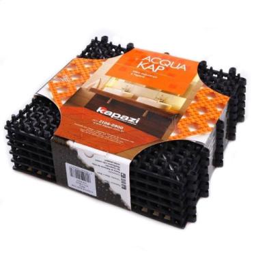 Imagem de Pisa Borracha Tapete Acqua Kap 06 Pçs Banheiro Piscina Preto - Kapazi