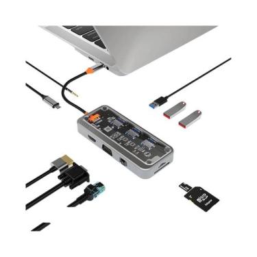 Imagem de Hub USB C 10 Em 1 Estação De Acoplamento Para MacBook M1 M2 Tipo-C PD 