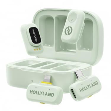 Imagem de Hollyland LARK A1 Combo – Microfone Sem Fio Mini para iPhone e Android (2TX + USB-C RX + Lightning RX + Case de Carregamento), Microfone Magnético para YouTube, TikTok, Podcast e Vlogs (Verde)