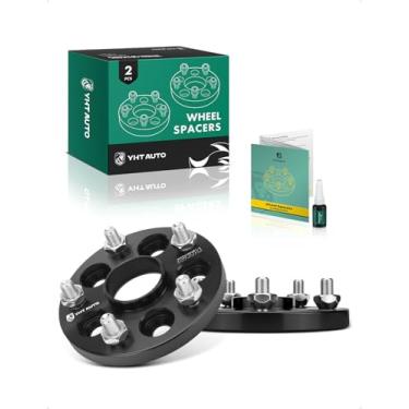 Imagem de YHTAUTO Adaptadores de roda de 5 x 100 mm a 5 x 4,5 mm de 15 mm para Subaru Outback, Forester, Impreza, Scion, Toyota, modelos Saab, adaptadores e espaçadores de roda forjada de 15 mm com pinos M12 x 1,25 mm furo do cubo de 56,1 mm 2 peças, preto