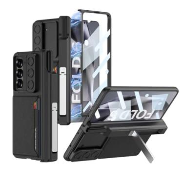 Imagem de Capa Protetora Premium para Samsung Galaxy Z Fold6, com S Pen Ponta Fina, Película Frontal e Suporte Lateral Integrado (Preto)