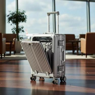 Imagem de Mala Viagem De Aluminio Bordo Rodinha 360 Divisoria Anac - YQ APICE, P