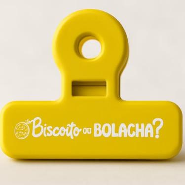 Imagem de Clipe Vedação Embalagem Biscoito ou Bolacha? - Kit 2 Prendedores Cozinha - Plástico Resistente (Amarelo)