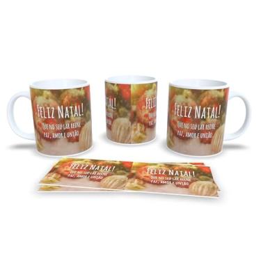 Imagem de Caneca de Natal com Arte Festiva, Porcelana Branca, Decoração de Inverno com Renas e Animais da Floresta, 11oz (5)