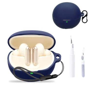 Imagem de NOUKAJU Capa para Baseus Inspire XP1, capa protetora para fone de ouvido (com mosquetão + cordão + caneta de limpeza) à prova de quedas, arranhões, à prova de choque, capa para Baseus Inspire XP1