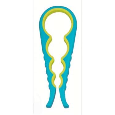 Imagem de Abridor de frasco e garrafa 4 em 1, ferramenta de cozinha de 43 cm com aderência antiderrapante, ferramenta de cozinha ergonômica de fácil aderência para latas e garrafas (azul)