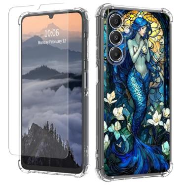 Imagem de Capa transparente para Samsung Galaxy A16 5G de 6,7 polegadas com protetor de tela fina transparente [proteção contra quedas] capa protetora de TPU de silicone macio antiamarelamento à prova de choque