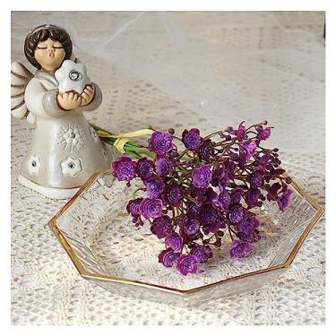 Imagem de Flores artificiais Buquê de flores artificiais plástico com 40 cabeças, planta falsa artesanal, arranjo floral para casamento, decoração mesa para casa(G)