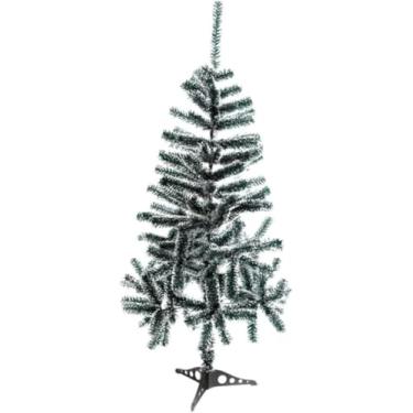 Imagem de Árvore de Natal Flocada 90cm com 100 Galhos Pinheiro Nevado Anti-Chama Decoração Natalina