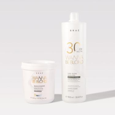 Imagem de Braé Kit Pó Descolorante E 30 Vol Ox 900ml Kit Pó Descolorante E 30 Vol Ox 900ml
