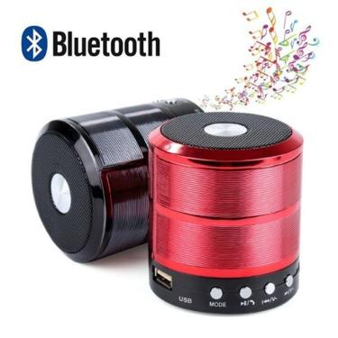 Imagem de Caixa De Som Portátil Mini Bluetooth Mp3 Fm Sd Usb Bivolt Ws 887