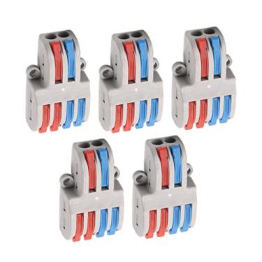 Imagem de barenx Conjunto de 5 conectores de fio de porca de alavanca de emenda terminal de fiação rápida para soquetes interruptores aplicações complexas de alto-falantes - LT-422