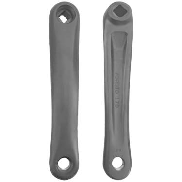 Imagem de Chewtoyo Conjunto de braço de manivela de bicicleta de alumínio para bicicletas de montanha, bicicleta reclinada dobrável e mais ensolarada, bicicleta ergométrica de reposição Yosuda, preta