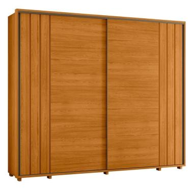 Imagem de Guarda Roupa Casal Dalí Ripado 2 Portas Deslizantes Cinamomo - Madetec Cinamomo
