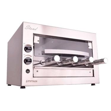 Imagem de Churrasqueira A Gás Bancada 4 Espetos Porta Vidro Gn 127V