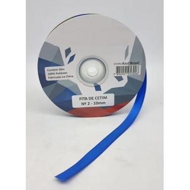 Imagem de Fita de Cetim Simples 10mm N°2 com 50 Metros - UNIDADE - Escolha a Cor (AZUL ROYAL - C1181)
