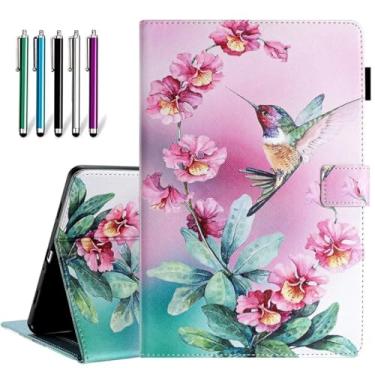 Imagem de Fancity Capa compatível com Samsung Galaxy Tab A9+ 11 polegadas versão 2023 (SM-X210/X216/X218), capa de couro PU com suporte para caneta, compartimento para cartão Smart Wake Sleep para tablet Galaxy