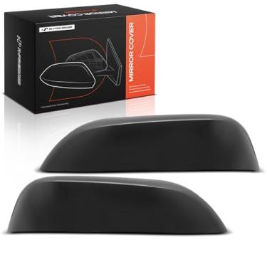 Imagem de A-Premium 2 peças de tampas de espelho retrovisor do lado do motorista e do passageiro - compatível com Ford Explorer 2016 2017 2018 2019 - preto liso