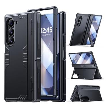 Imagem de LEIAU Capa Armor para Samsung Z-Fold-6: Capa protetora de telefone de grau militar de corpo inteiro [suporte duplo invisível] TPU + PC capa resistente com protetor de tela para Galaxy Z Fold 6 5G