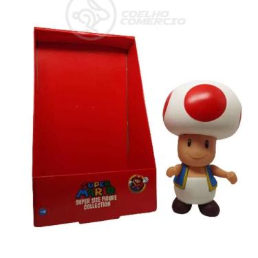 Imagem de Boneco Cogumelo Toad Grande Super Size 20Cm - Mario
