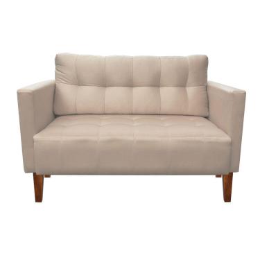 Imagem de Sofá Retrô Namoradeira 2L Livia Suede Bege