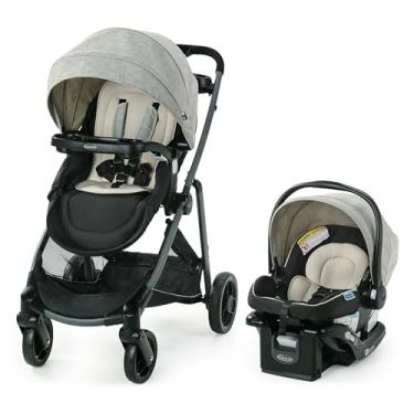 Imagem de Graco Carrinho de Bebê Passeio Com Bebê conforto Travel System Modes Element Bege