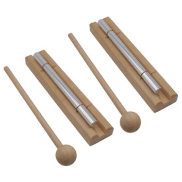 Imagem de Soundspire Sino de meditação com martelo, 2 sinos de mão de tom único para gerenciamento de sala de aula, professores de ioga, terapia de cura sonora (instrumento de atenção plena de metal)