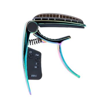 Imagem de Kavolet Meideal 2 Em 1 Guitarra Recarregável de Liga de Zinco Com Ajuste Braçadeira e Display LED para Baixo Acústico Clássico, Prático para Todos Os Jogadores (Multicolorido)