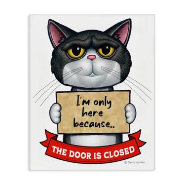 Imagem de Stupell Industries Arte de parede em tela Here Because Door Is Cloted, design de Danny Gordon Art, 76 x 61 cm