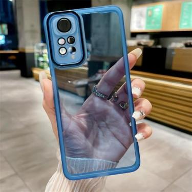 Imagem de Capa de celular para Xiaomi Redmi Note 12 Pro 11 Pro 5G 10 8 9 Redmi 13C 12C 10C A2 A1 9C 9A 8A com protetor de lente de câmera, azul, para Redmi Note 8 Pro