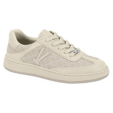 Imagem de Tênis Casual Feminino Monograma Vintage Vizzano Confortável e Leve (Branco Off, BR, Adulto, Numérico, 34)